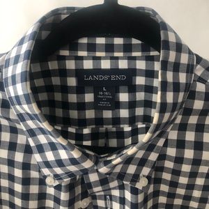 Men’s Size L Lands End Dress Shirt